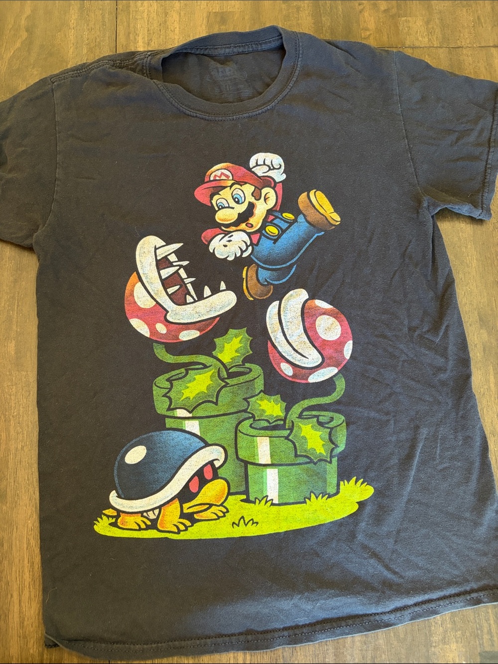 Nintendo Black Super Mario Action Graphic Tee